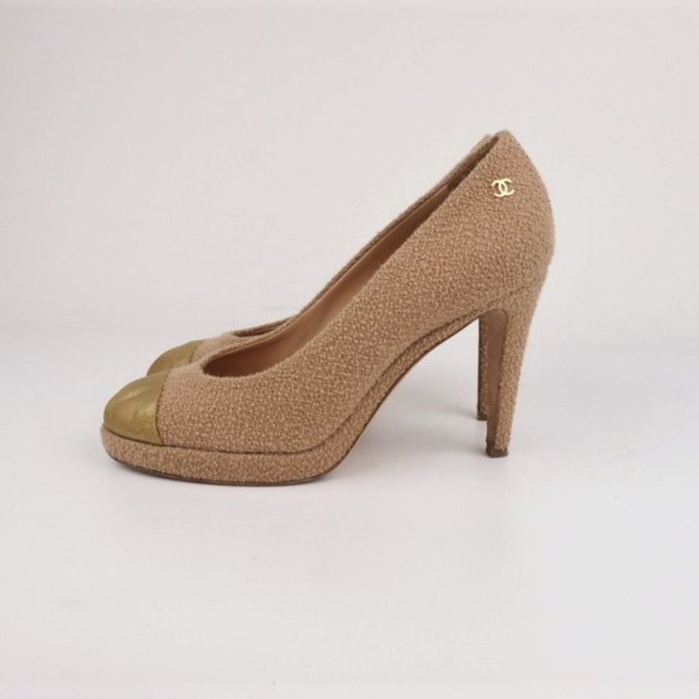 Chanel 15C Loop Tweed Platform Sz 38.5 - Picture 6 of 7
